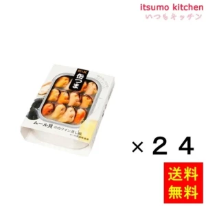 96026x24【送料無料】Ｋ＆Ｋ 缶つま ムール貝の白ワイン蒸し風 95gx24缶 国分グループ本社